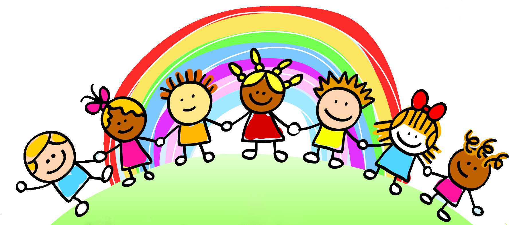 Children Rainbow Clipart (1816x837)