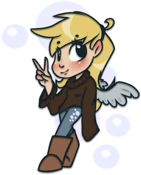 Derpy Hooves Equestria Girl Chibi By Lulemt - Cartoon (842x595)