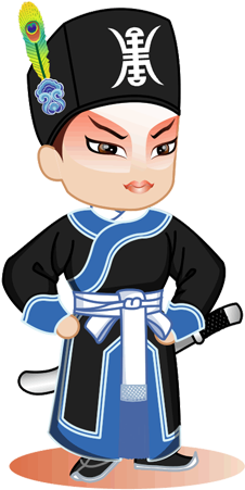 Peking Opera Chinese Opera Cartoon - Chinos Personajes Dibujos (500x500)