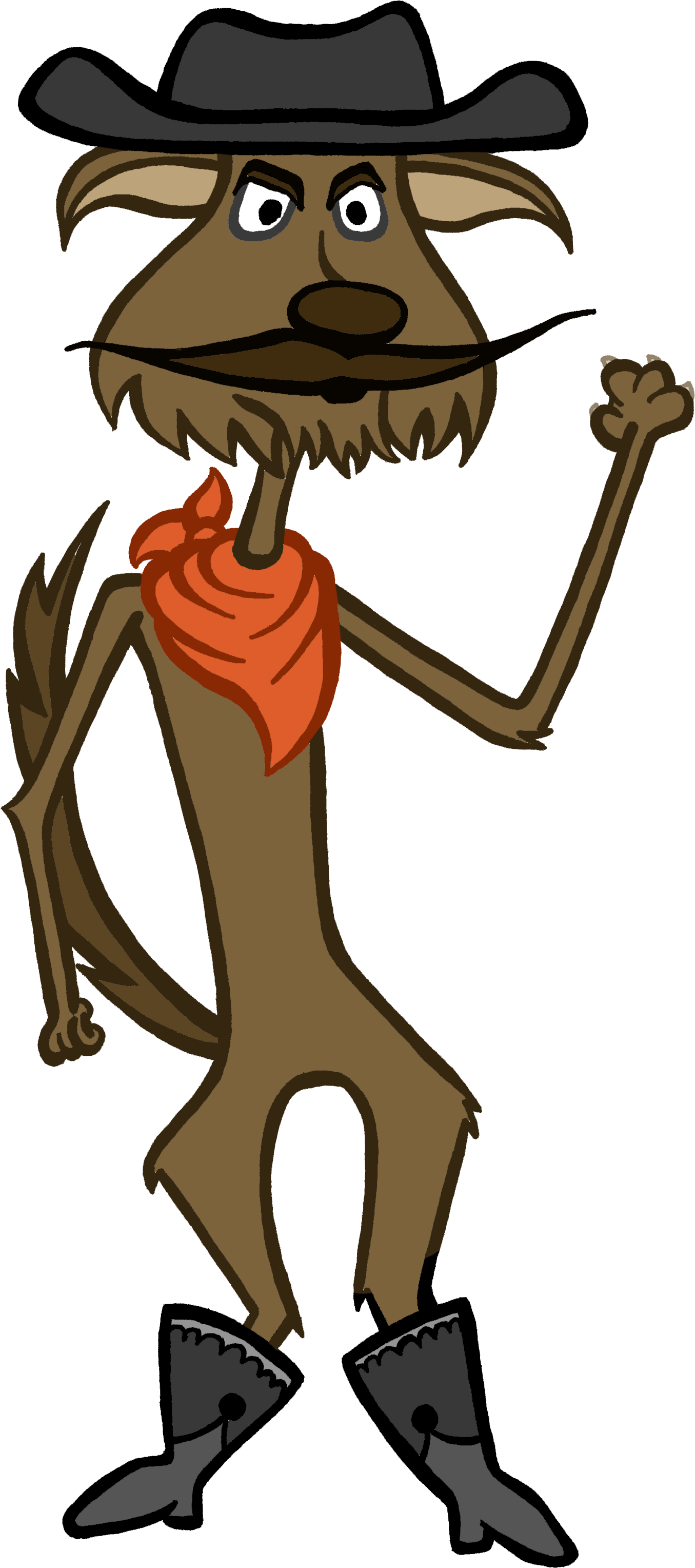 Coyote Cowboy Sheriff Clip Art - Aguilberto Y Coyote Bill (1449x3126)