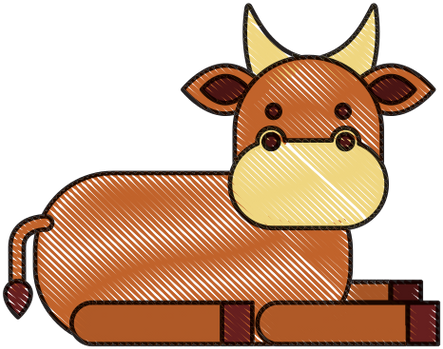 Christmas Cow Animal Of Manger Cartoon - Manger (523x550)