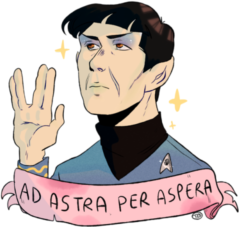 Commission For @cookie1218 They Asked For Tos Spock - Per Aspera Ad Astra (500x500)
