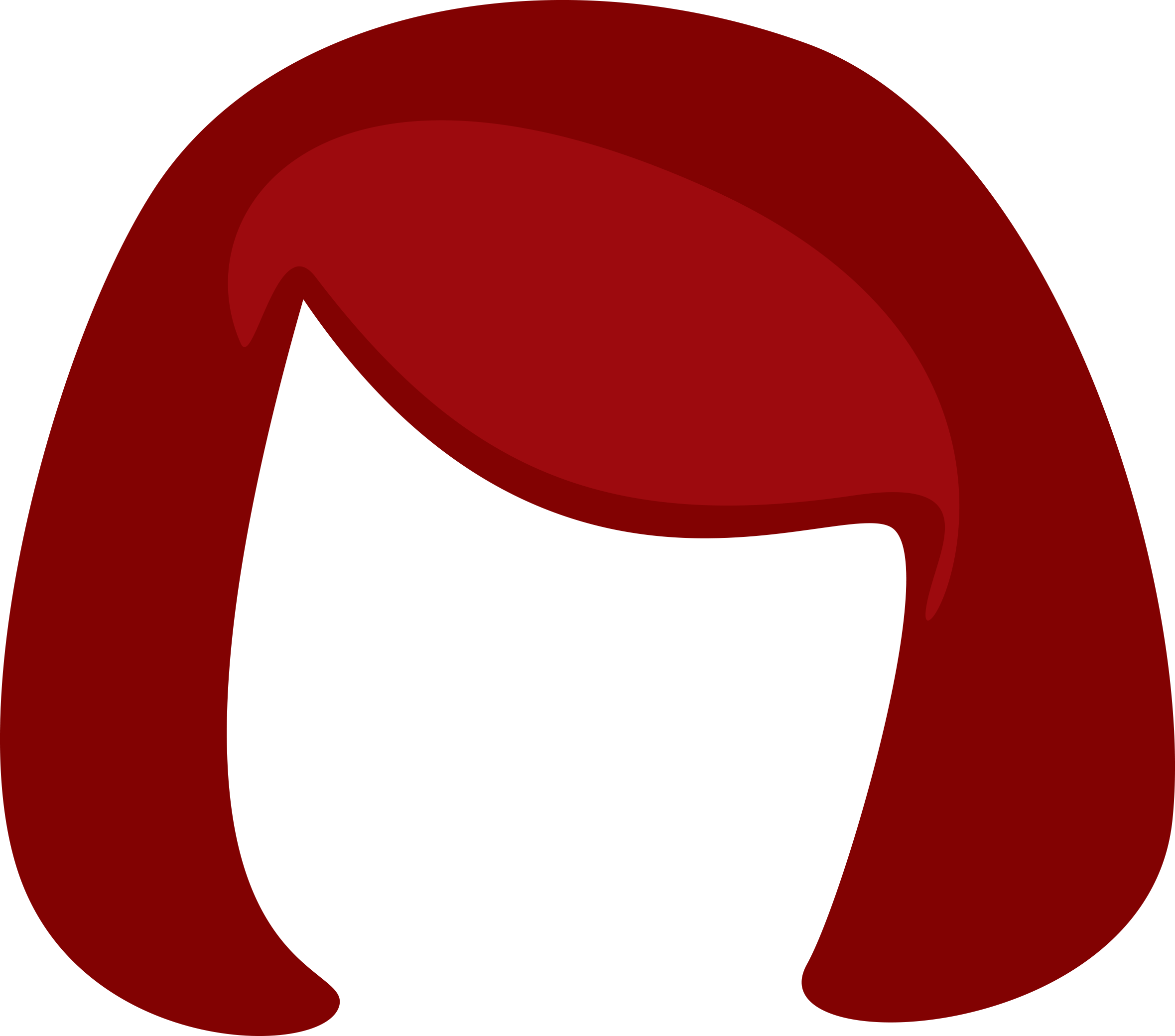 Wig Cliparts - Red Hair Wig Clipart (2359x2080)
