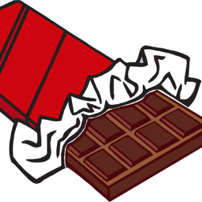 Clip Art Of A Chocolate Candy Bar - Chocolate Bar Clip Art (400x400)