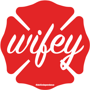 Firefighter Wifey Shield Decal - Life Has No Ctrl Z (600x600)