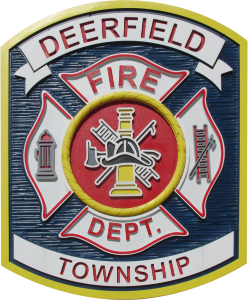 Deefield Township Fire Department Sign - Gvgs Shop 1 Pc Leading Popular Fire Rescue Vinyl Sticker (497x600)