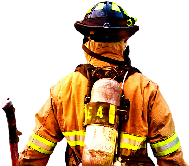 Water Source / Hydrant Mapping - Back Of A Firefighter (703x610)