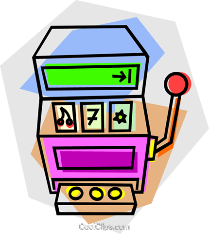 Slot Machines Royalty Free Vector Clip Art Illustration - Slot Machines Royalty Free Vector Clip Art Illustration (430x480)