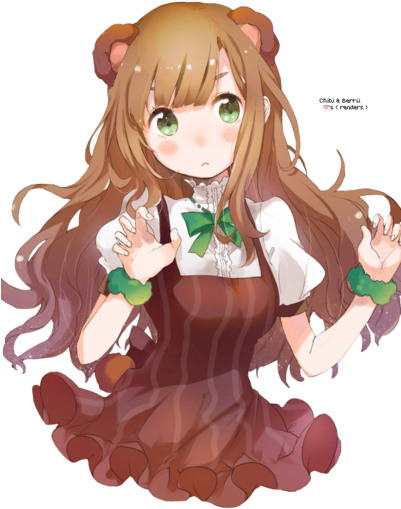 Anime Render 21 By Michelleurs - Anime Teddy Bear Girl (400x533)