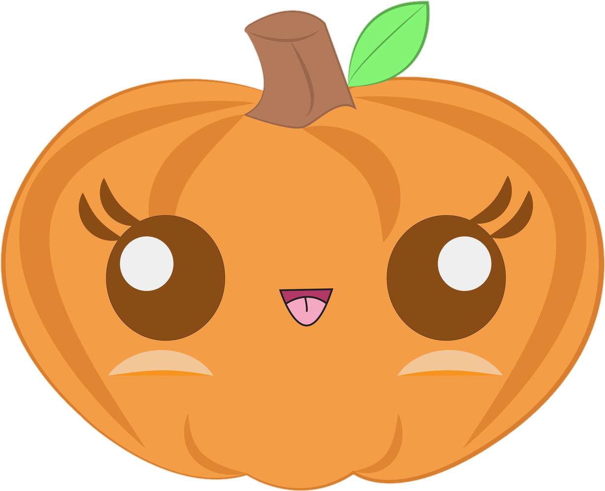 Zwd Halloween Monsters 06 - Cute Pumpkin (1280x1280)