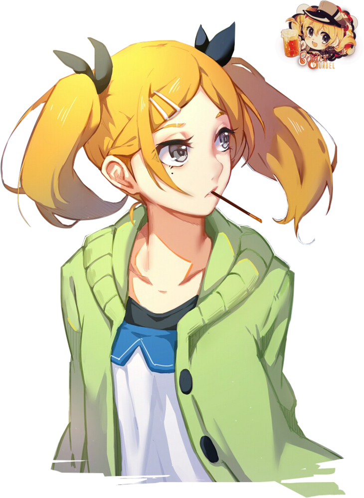 Anime Yellow Girl Render By Younbel2000 By Younbel2000 - Anime Girl Yellow Png (757x1056)