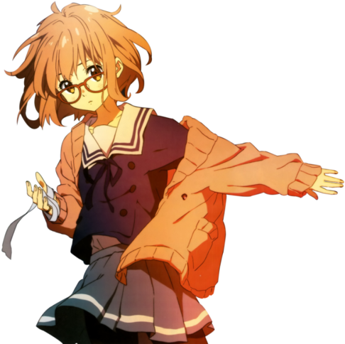 Anime Kawaii Skirt Transparent Render Knk Kyoukai No - Kyoukai No Kanata Mirai Render (500x483)