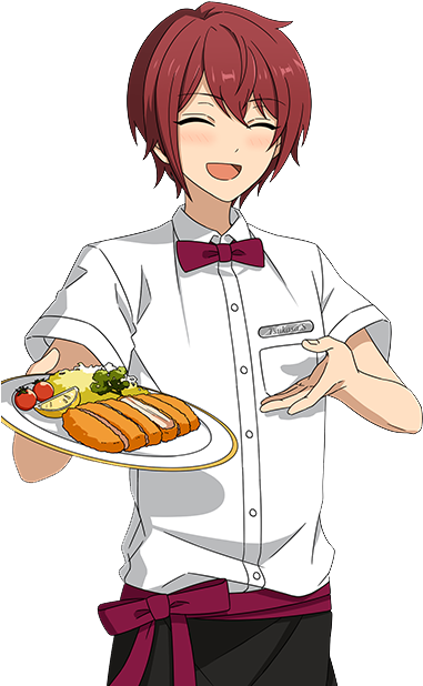 Anime Clipart Waiter - Anime Waiter Render (395x640)