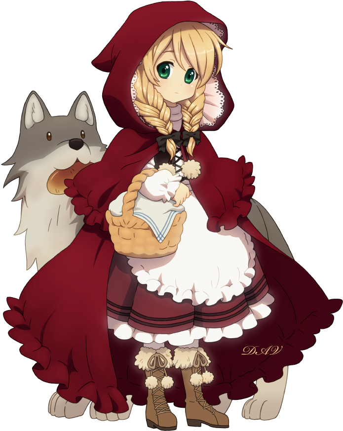 Little Red Riding Hood Anime Drawing - Anime Little Red Riding Hood (700x933)