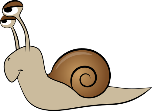 Cartoon Snail - Cartoon Snail Png (500x364)