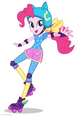 Friendship Games Pinkie Pie Sporty Style Artwork - Pinkie Pie Roller Skates (327x479)