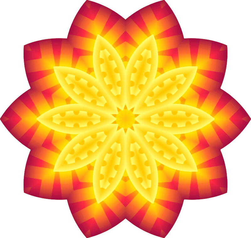 Medium Image - Symmetrical Flower Clipart (800x761)