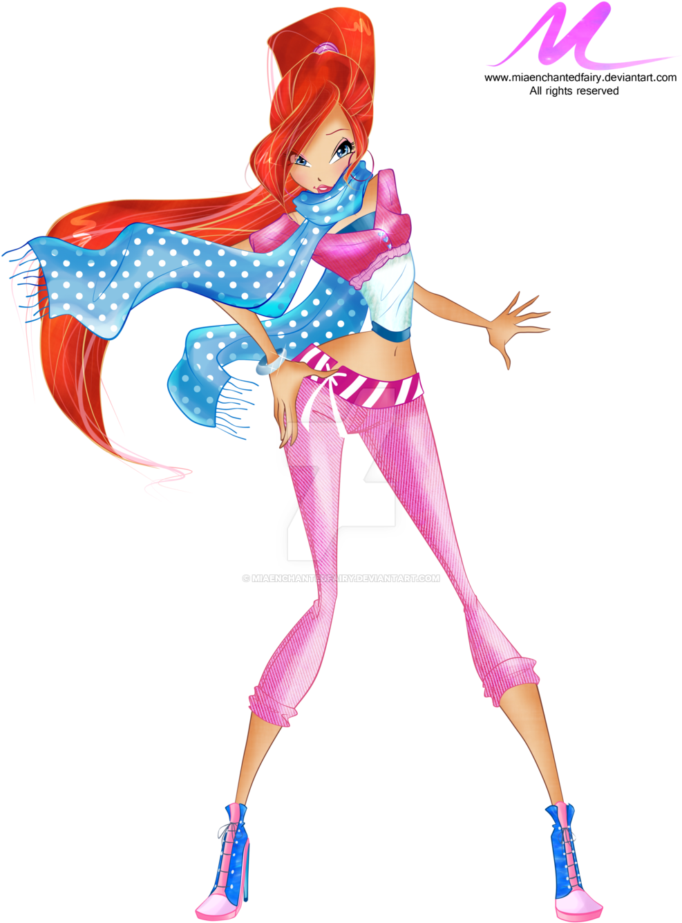 Bloom Cafe Style Png By Miaenchantedfairy Bloom Cafe - Winx Club Bloom Cafe (1024x1448)