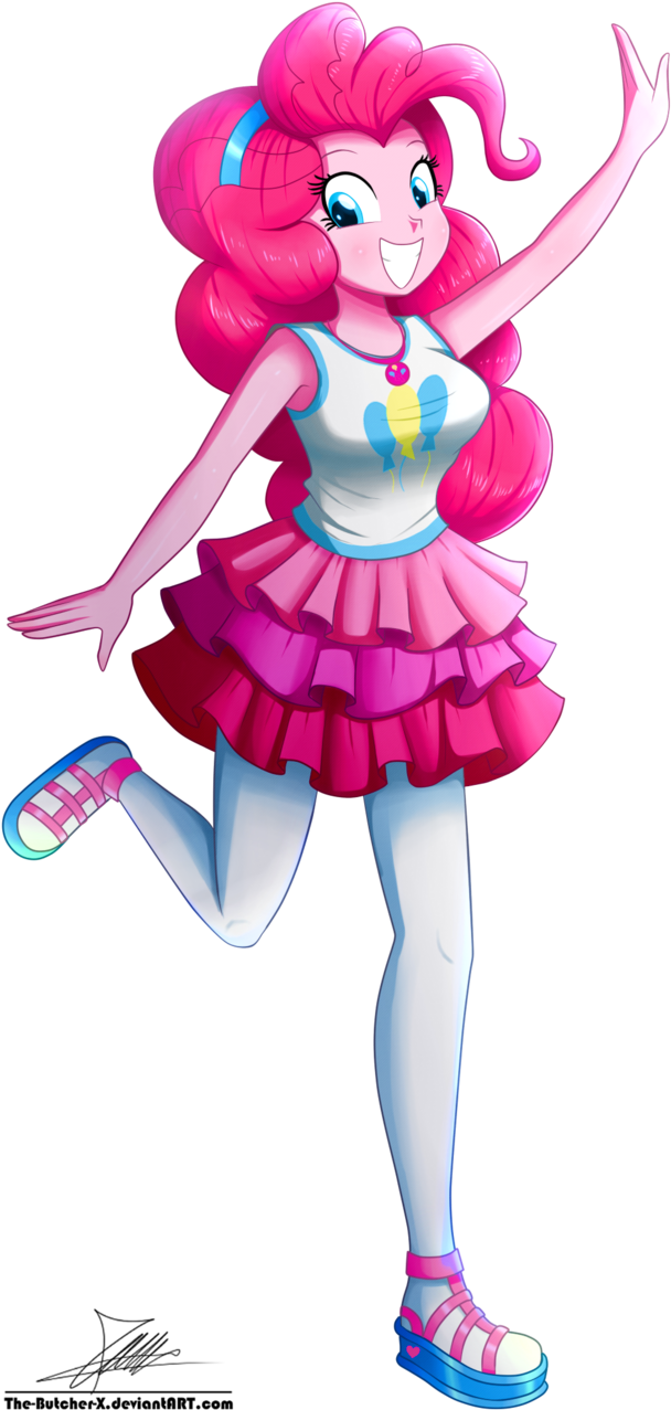 Pinkie Pie - Eqg Style - - By The-butcher - - My Little Pony: Equestria Girls (619x1292)