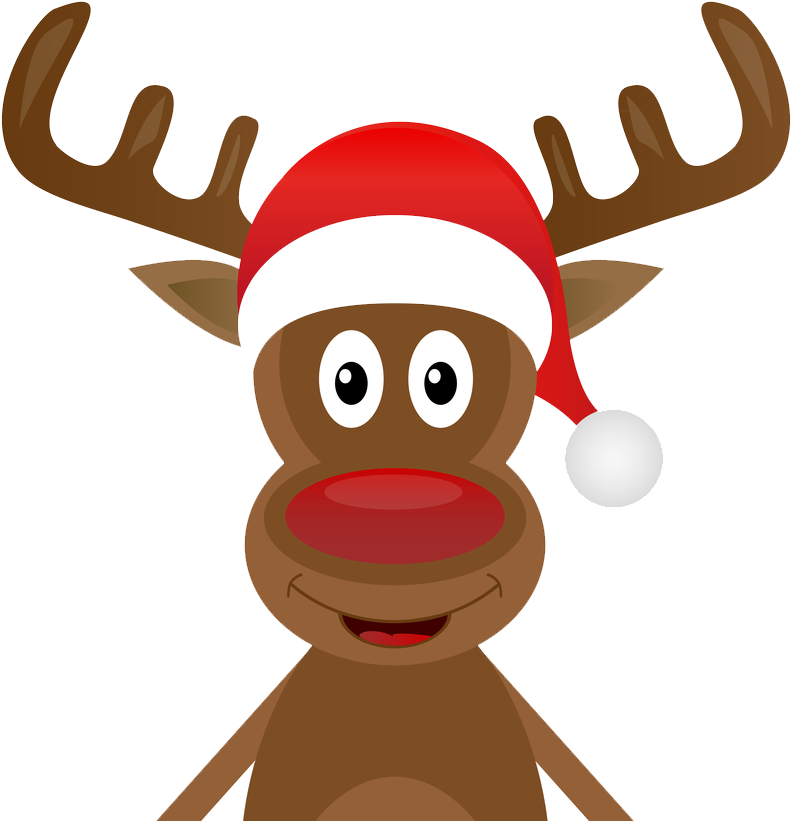 Christmas Deer Png Free Download - Christmas Snowman White Background (1000x1000)