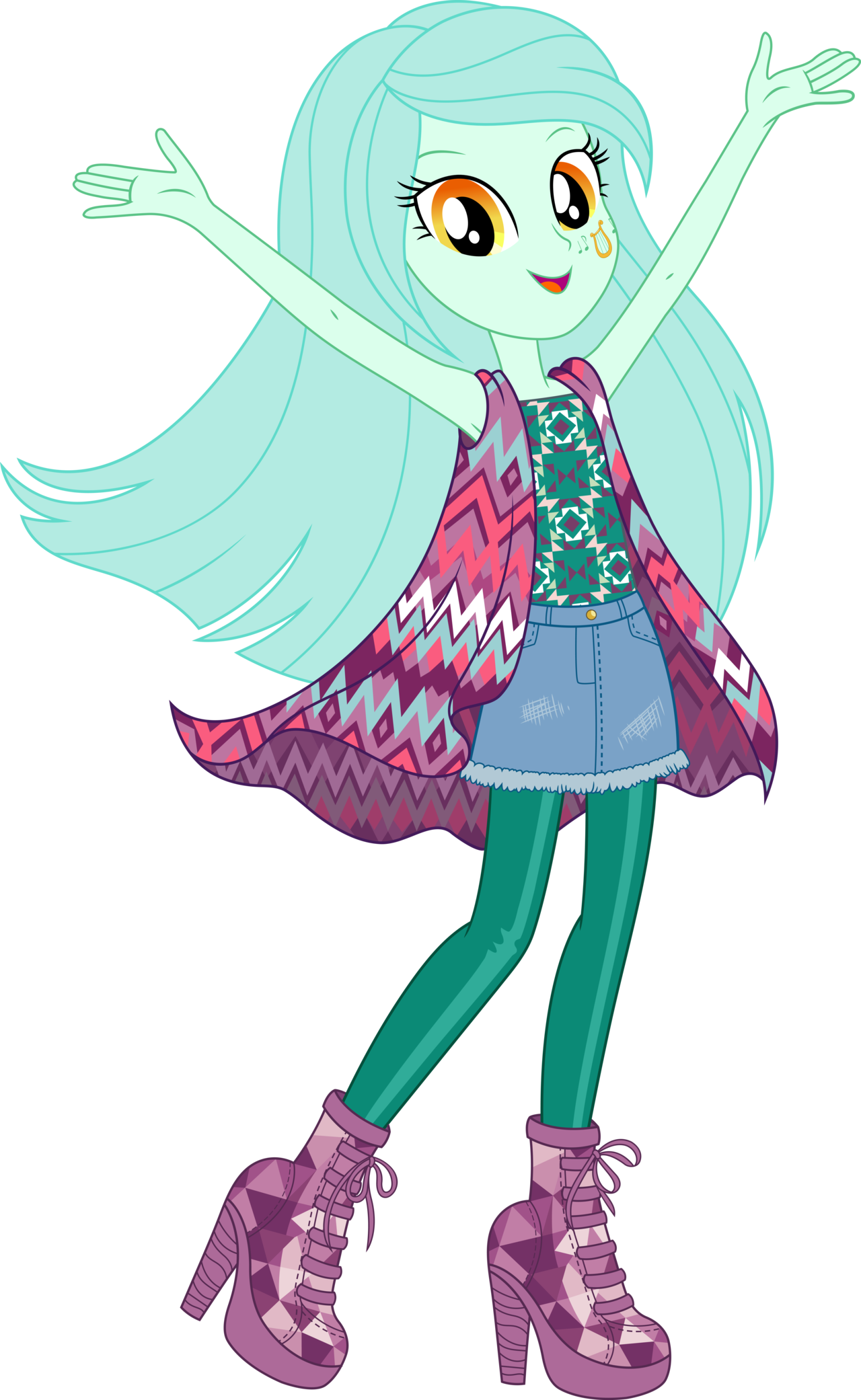 Geometric Style Lyra Heartstrings Vector By Icantunloveyou - Mlp Eg Boho Deviantart (1280x2082)