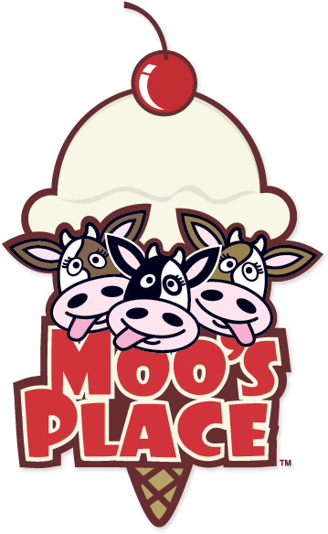 This Is A Logo Which Displays The Illustrated Heads - Cow Ice Cream Logo (450x600)