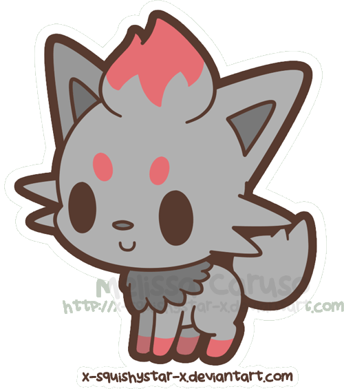 Originally Posted By Sango And Coral Haveaniceday - Chibi Pokemon Zorua (500x565)