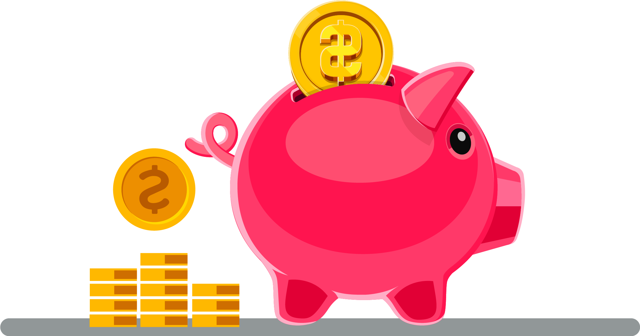 Domestic Pig Piggy Bank Money - Piggy Bank Png (2244x1223)