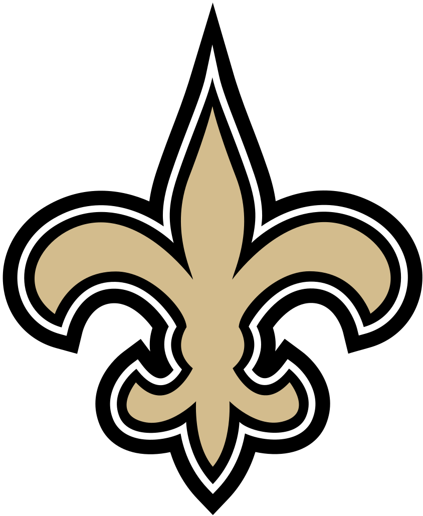 Fleur De Lis Clipart - Saints Fleur De Lis (844x1029)