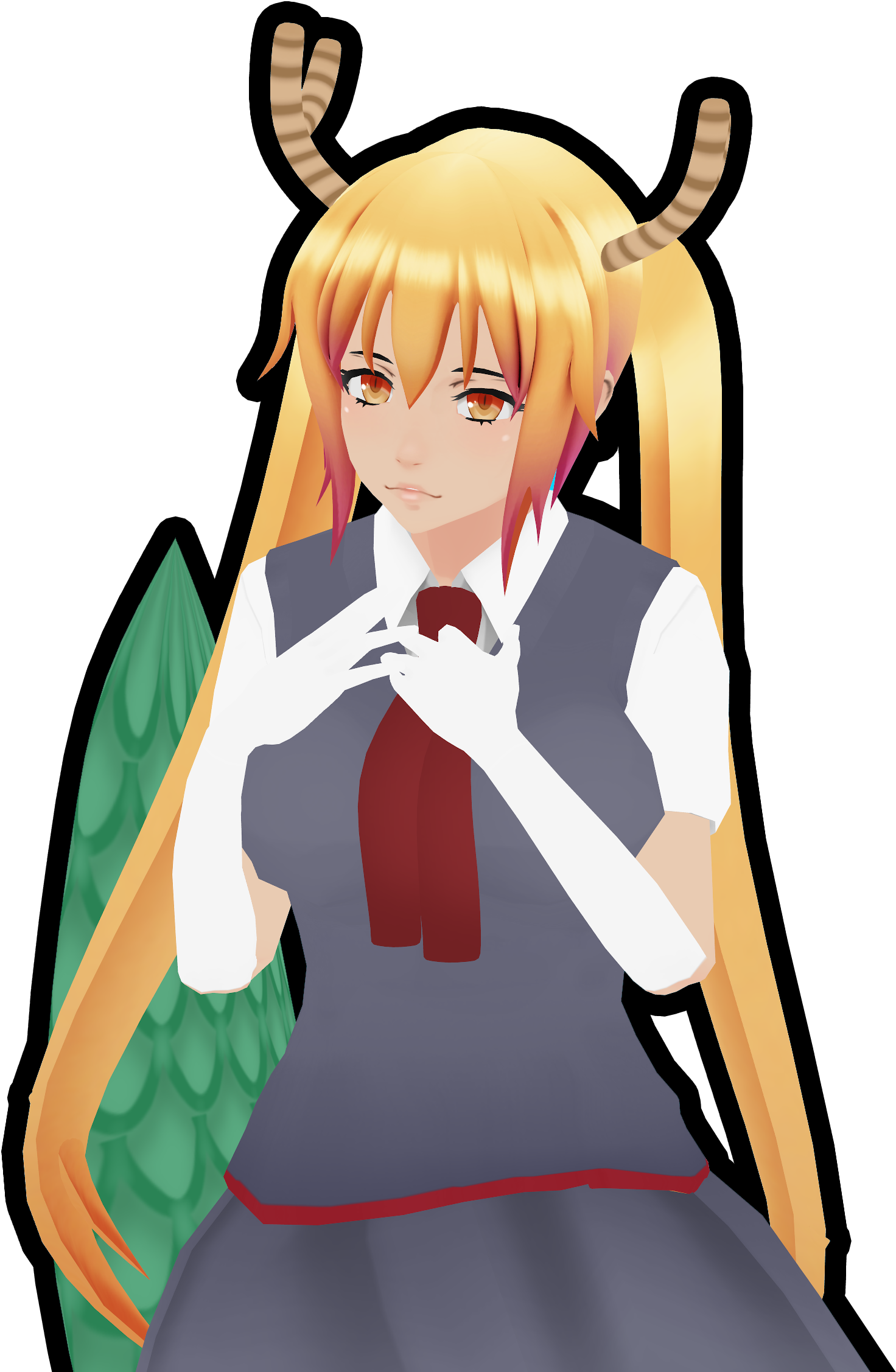 Tohru By Sizeablemovie Tohru By Sizeablemovie - Kobayashi San Chi No Maid Dragon Mmd (2160x2298)