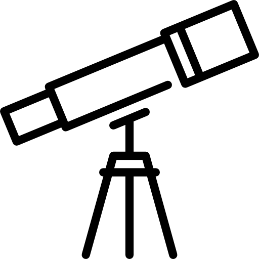 Telescope Free Icon - Telescope Outline (512x512)