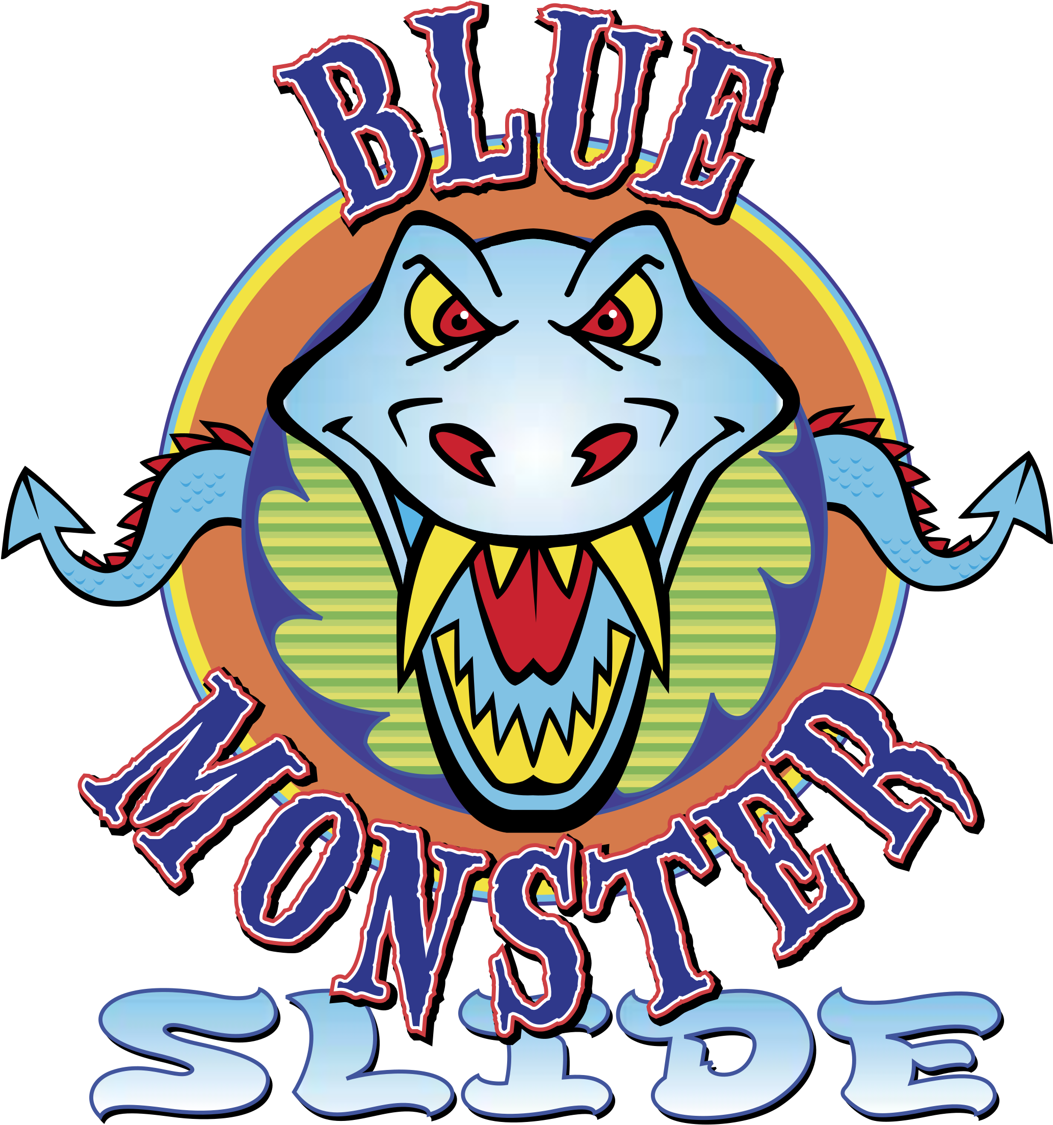 Blue Monster Slide Logo Black And White - Blue Monster Slide Logo Black And White (2400x2400)