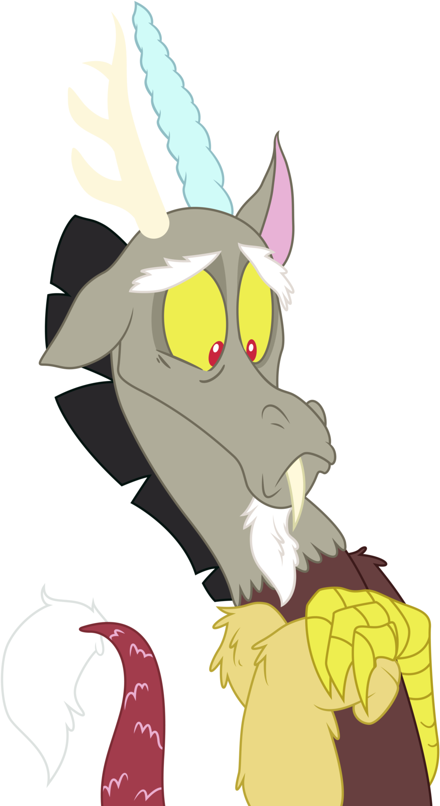 He's A Vector Of Discord - Mlp Discord Worried (900x1620)