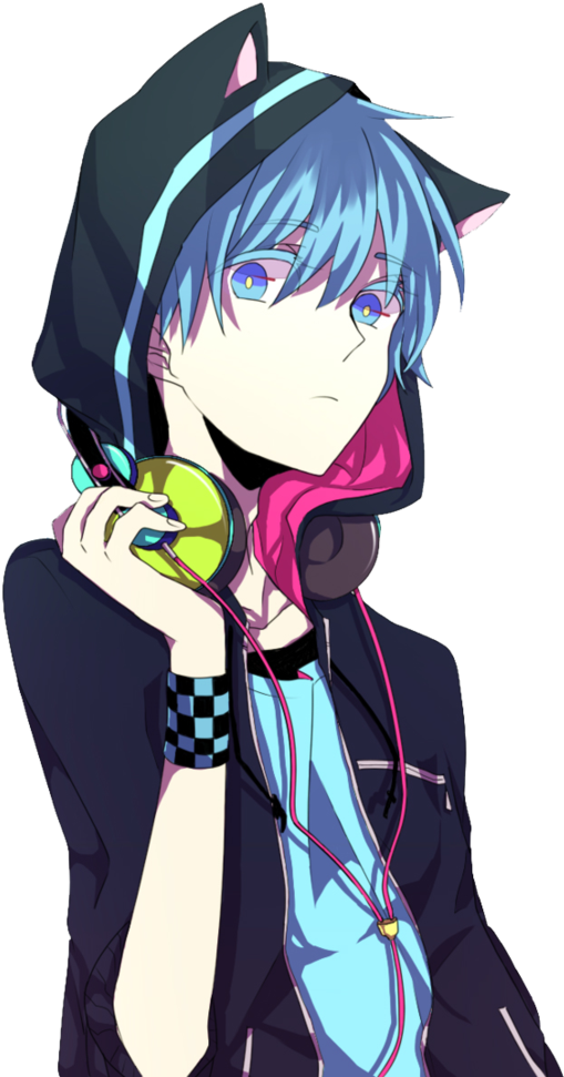 Anime Boy Render By Luxio56lavi-d51v1h8 By Hermae04 - Anime Boy With Headphones (815x980)
