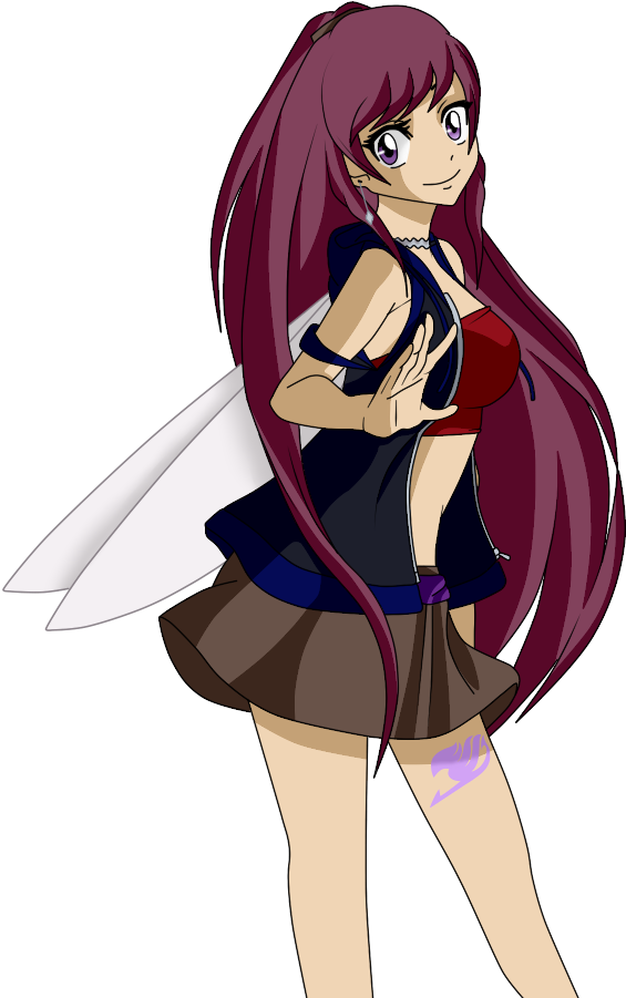 Nyori Dragneel In Anime By Kara-uchiha - Uchiha Clan (583x989)