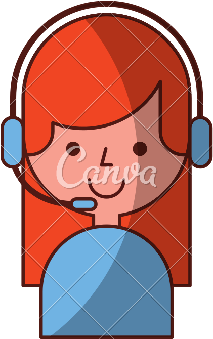 Call Center Agent Avatar - Vector Graphics (800x800)