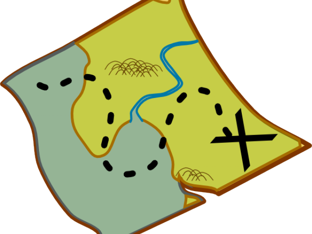 Map Clipart Clip Art - Treasure Map Clip Art (640x480)