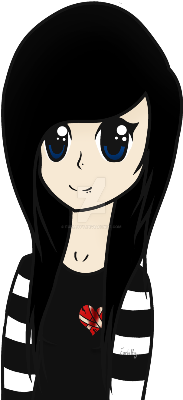 Stereotypical Emo Girl - Emo Girl Cartoon (605x1319)