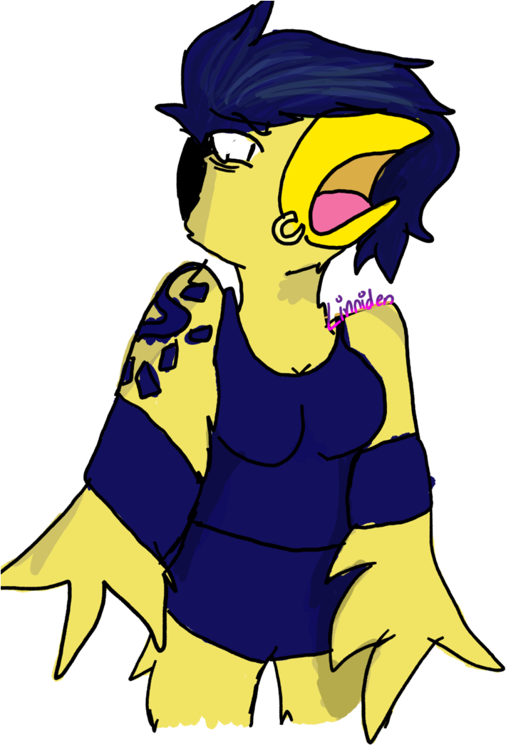 Emo Chicken By Linniden - Cartoon (731x1093)