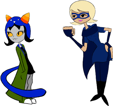 Nepeta Unsuccessfully Fights Down An Olive Blush While - Cartoon (640x443)