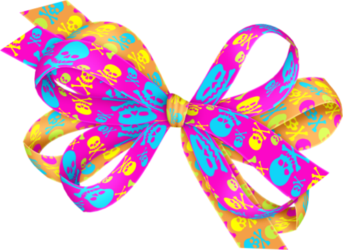 1986 Альбом «♥♥скрап Наборы 9♥♥♥ / Kristin Rainbow - Laços Rosa E Preto Png (500x364)