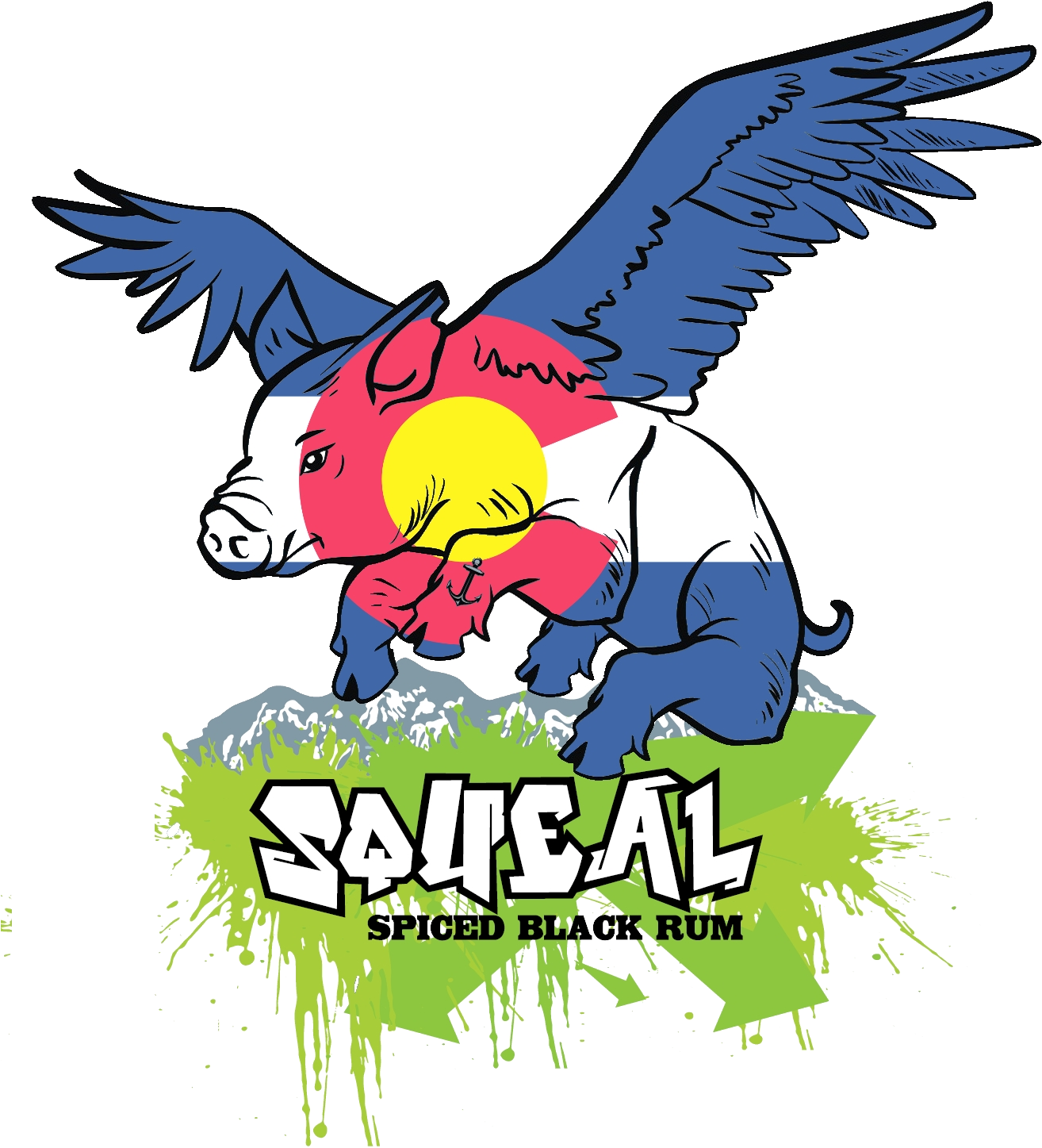 Logo Squeal Rum Denver Go Pig Or Go Home - Colorado (1335x1463)
