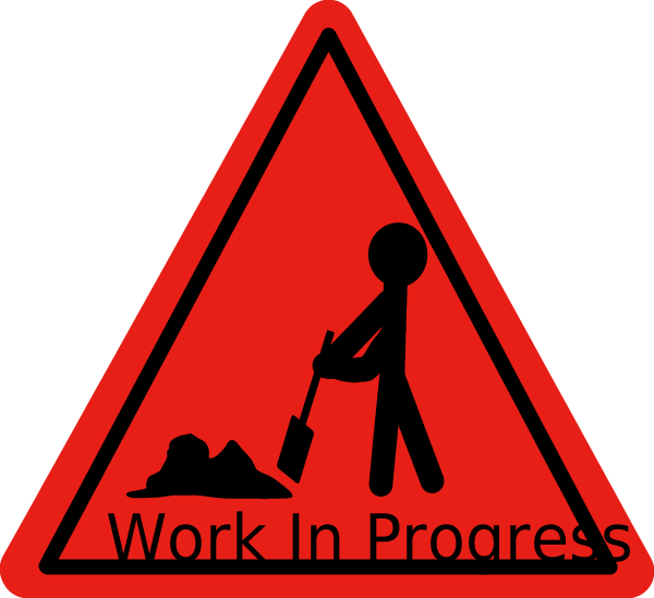 Clipart Info - Work In Progress Sign (600x549)