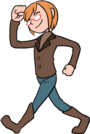 Прозрачный Идет Гифка - Walk Cycle In Flash Gif (400x500)