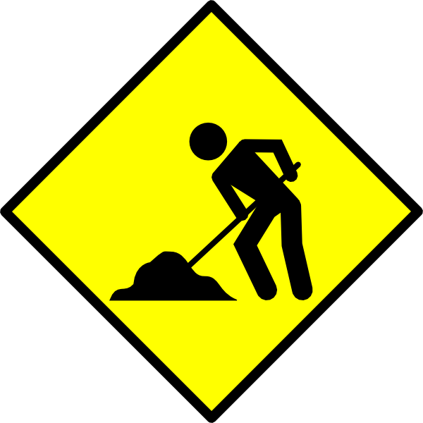 Clipart Of Progress, Notice And Works - Construction Clipart (600x600)