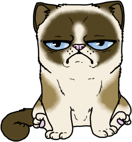 Grumpy Cat Coloured By Fudgethedog D5zh7u7 Free Free - Happy Birthday Coffee Lover (1024x768)