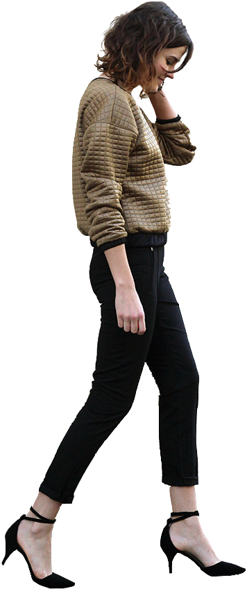 Woman Rendering Clip Art - Woman Walking Png (733x1100)