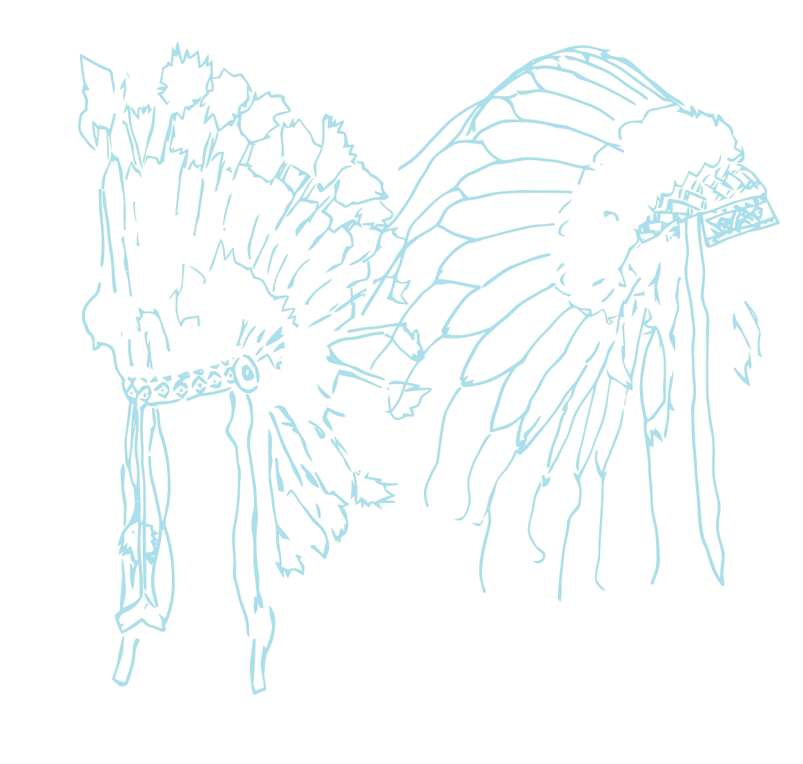 Headdresses Illustration By Claire Sledge - Sketch (1163x1106)