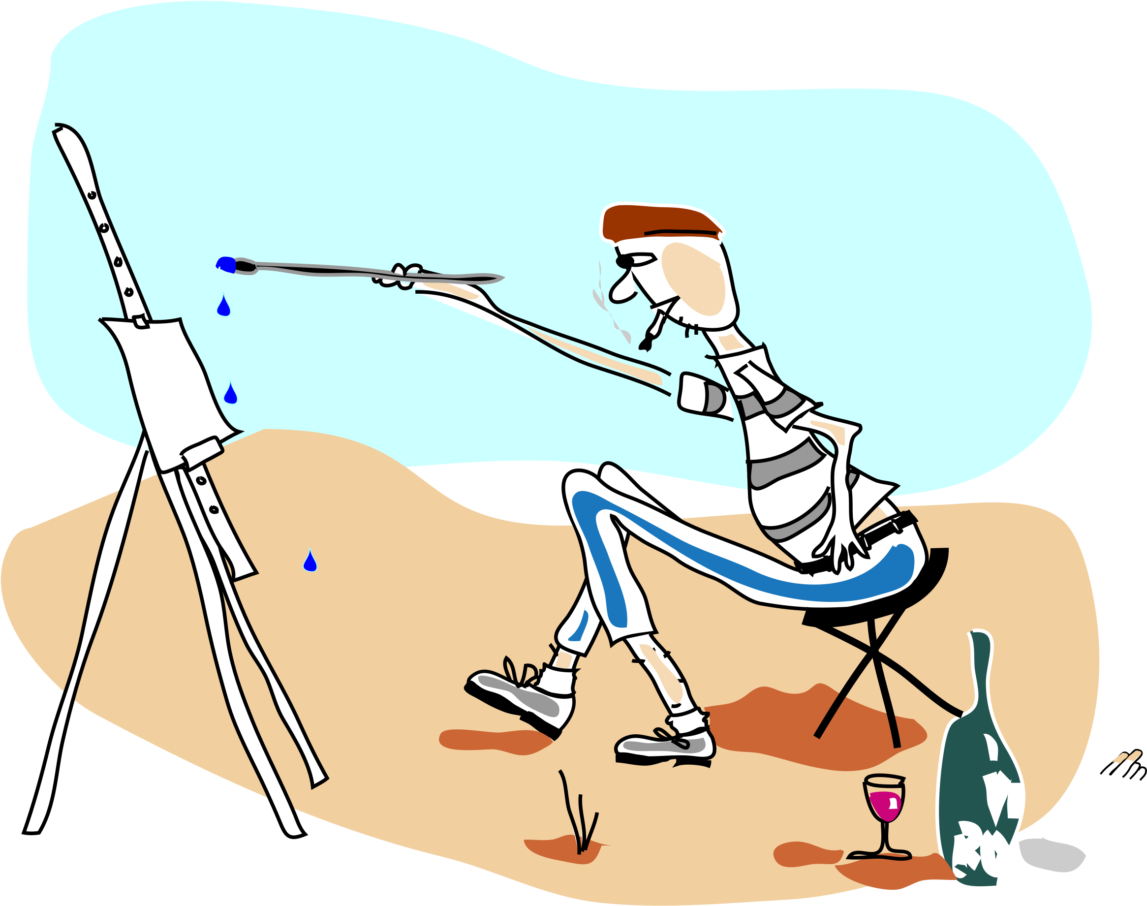 Big Image - Artist Clip Art (2400x1926)