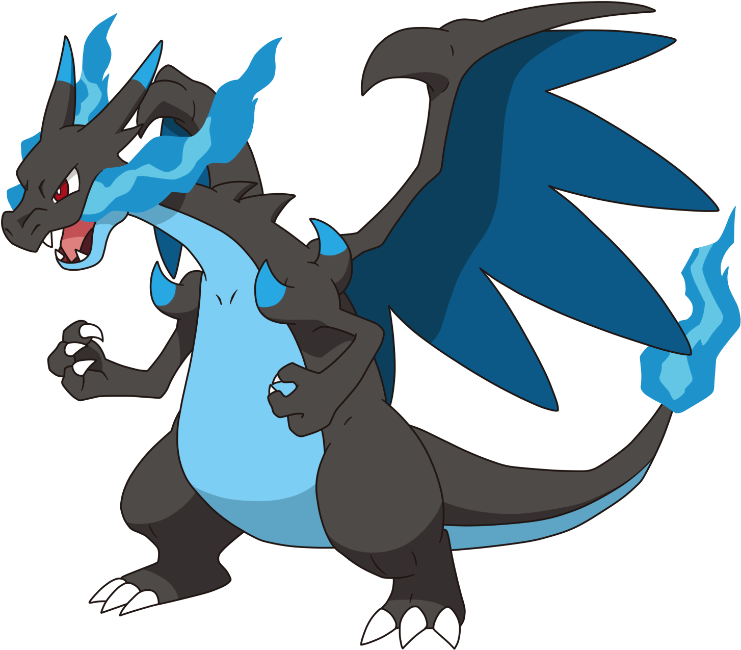Tzblacktd 50 2 006-mega Charizard X By Tzblacktd - Charizard X (1486x1291)